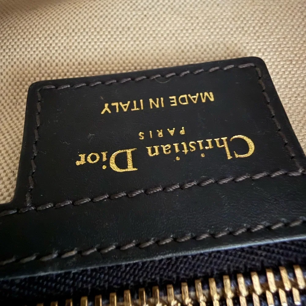 Christian Dior Saddle Bag – Oblique Canvas with Gold Hardware + Logo Strap - Picture 12 of 14